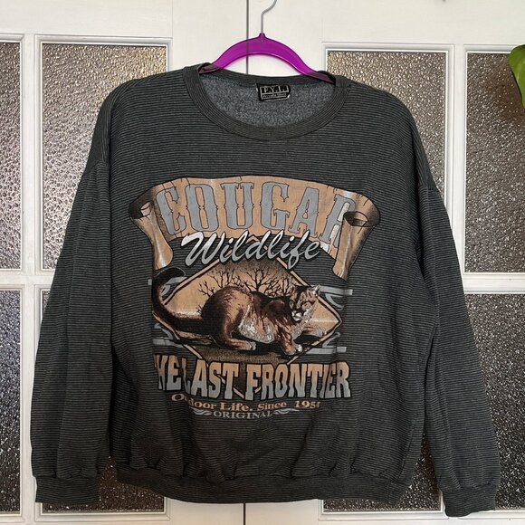 Made in Canada Vintage Sweatshirt 90's Cougar - Picture 1 of 7